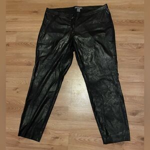 NWT Kate & Mallory Metallic Black Pants 16w